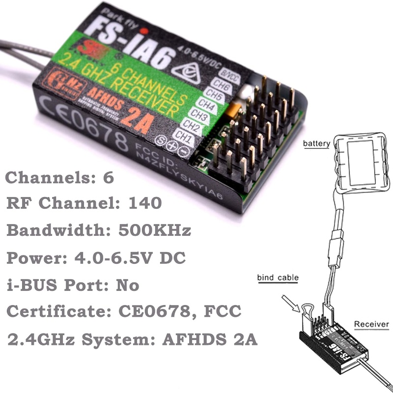 Flysky FS-IA6 Receiver 6CH Dua - Drone Antenna のレビューと価格