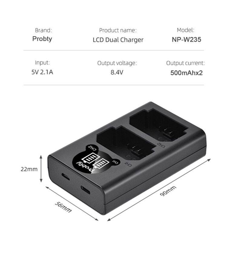 2200mAh NP-W235 NP W235 Batter - Drone Battery のレビューと価格