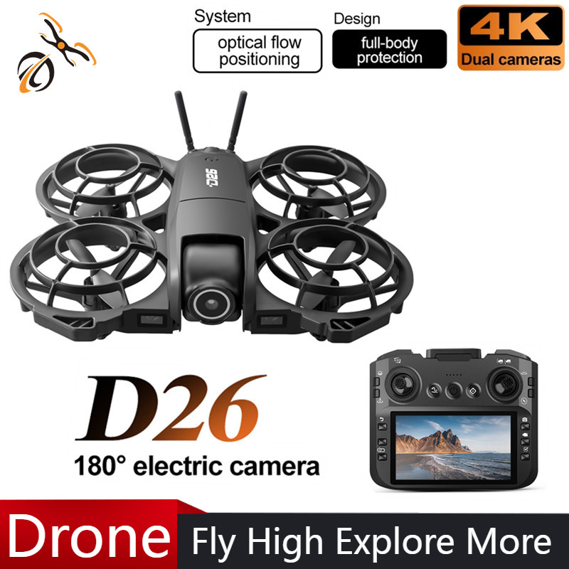 D26 Drone 4K Aerial HD 180° Ca - Drone Gimbal のレビューと価格