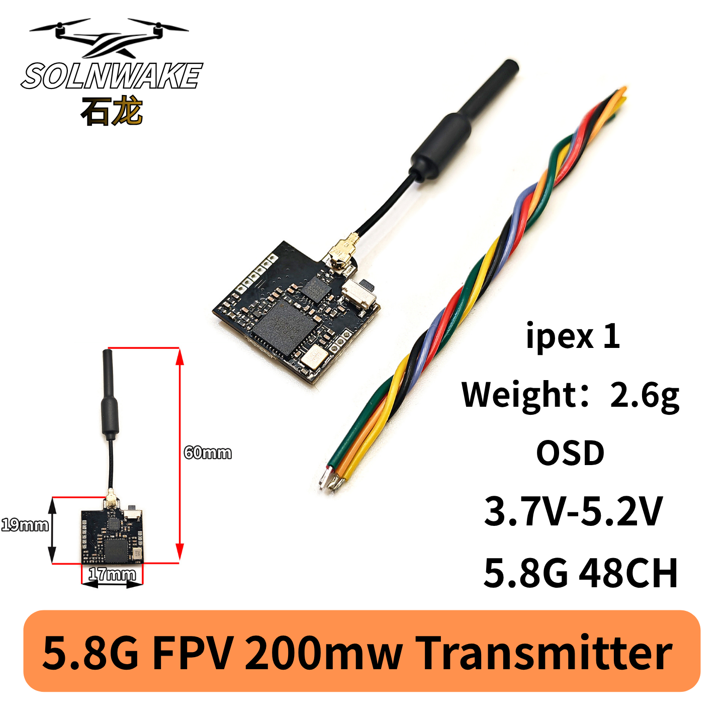 SLONWAKE Nano 5.8G 48CH 200mW  - Drone Frame のレビューと価格
