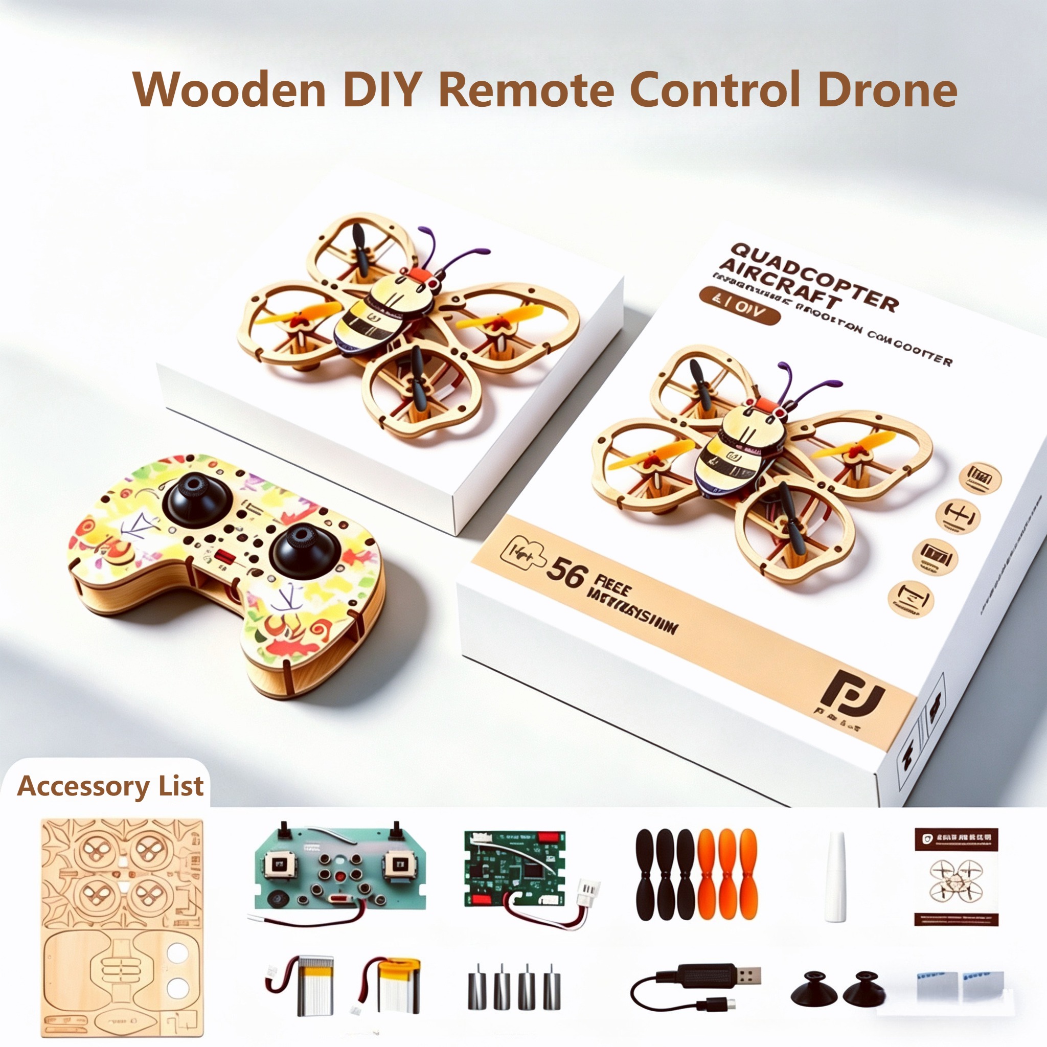 2026 New Wooden DIY Assembled  - Drone Battery のレビューと価格