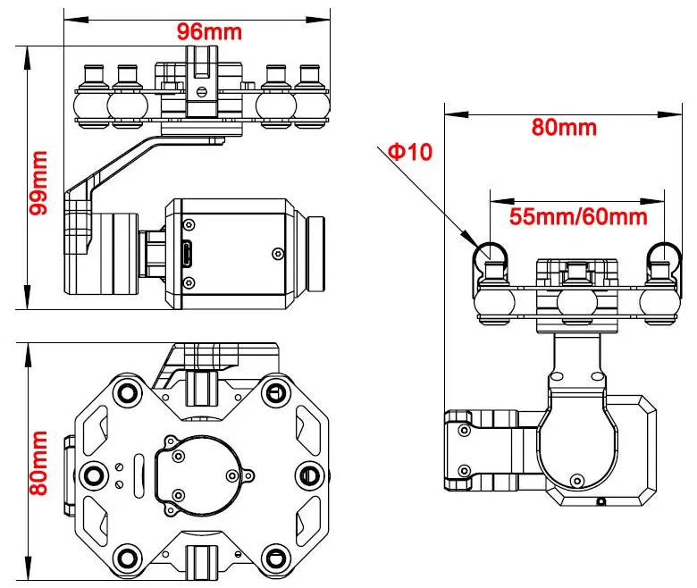 Tarot TL3T20 3-axis Gimbal 640 - Drone Camera のレビューと価格